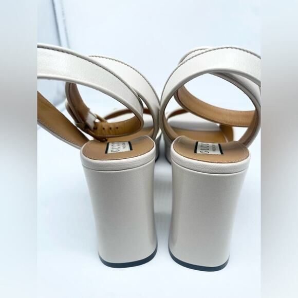 Gucci Mystic White Quentin Lady horsebit open toe platform sandals EU 39.5 - Picture 8 of 11